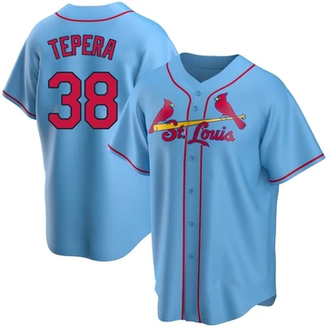 St. Louis Cardinals ＃38 Ryan Tepera Men's Replica Alternate Jersey - Light Blue