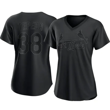 St. Louis Cardinals ＃38 Ryan Tepera Women's Authentic Pitch Fashion Jersey - Black