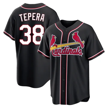 St. Louis Cardinals ＃38 Ryan Tepera Youth Replica Fashion Out Jersey - Black
