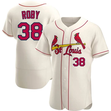 St. Louis Cardinals ＃38 Tekoah Roby Men's Authentic Alternate Jersey - Cream