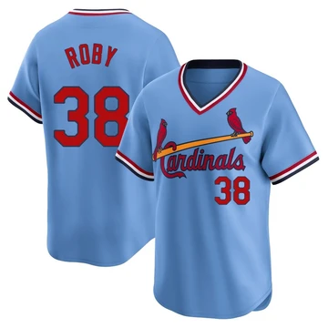 St. Louis Cardinals ＃38 Tekoah Roby Youth Limited Cooperstown Collection Jersey - Light Blue