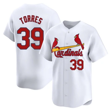 St. Louis Cardinals ＃39 Bryan Torres Men's Limited Home Jersey - White
