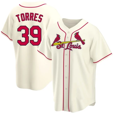 St. Louis Cardinals ＃39 Bryan Torres Men's Replica Alternate Jersey - Cream