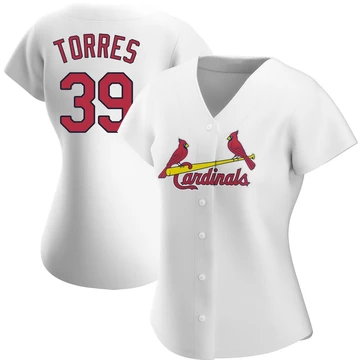 St. Louis Cardinals ＃39 Bryan Torres Women's Authentic Home Jersey - White