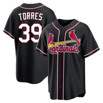 St. Louis Cardinals ＃39 Bryan Torres Youth Replica Fashion Out Jersey - Black