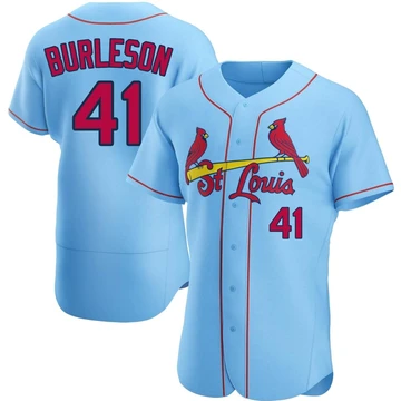 St. Louis Cardinals ＃41 Alec Burleson Men's Authentic Alternate Jersey - Light Blue