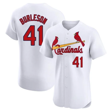 St. Louis Cardinals ＃41 Alec Burleson Men's Elite Home Jersey - White