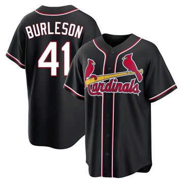 St. Louis Cardinals ＃41 Alec Burleson Men's Replica Fashion Out Jersey - Black
