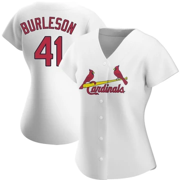 St. Louis Cardinals ＃41 Alec Burleson Women's Authentic Home Jersey - White