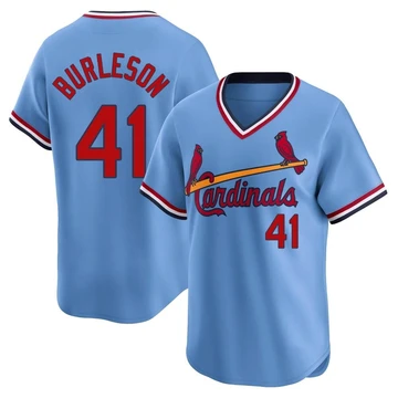 St. Louis Cardinals ＃41 Alec Burleson Youth Limited Cooperstown Collection Jersey - Light Blue