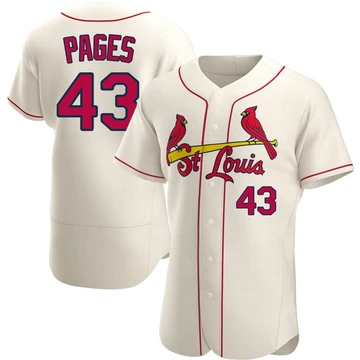 St. Louis Cardinals ＃43 Pedro Pages Men's Authentic Alternate Jersey - Cream