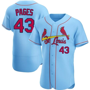 St. Louis Cardinals ＃43 Pedro Pages Men's Authentic Alternate Jersey - Light Blue