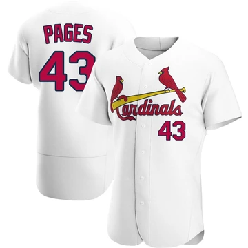 St. Louis Cardinals ＃43 Pedro Pages Men's Authentic Home Jersey - White