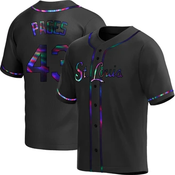 St. Louis Cardinals ＃43 Pedro Pages Youth Replica Holographic Alternate Jersey - Black