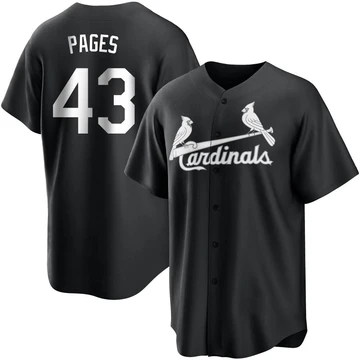 St. Louis Cardinals ＃43 Pedro Pages Youth Replica Jersey - Black/White