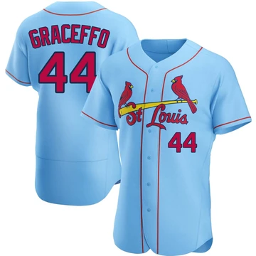 St. Louis Cardinals ＃44 Gordon Graceffo Men's Authentic Alternate Jersey - Light Blue