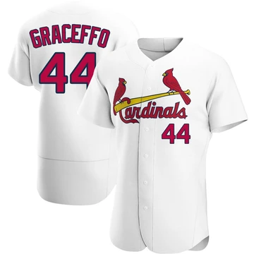 St. Louis Cardinals ＃44 Gordon Graceffo Men's Authentic Home Jersey - White