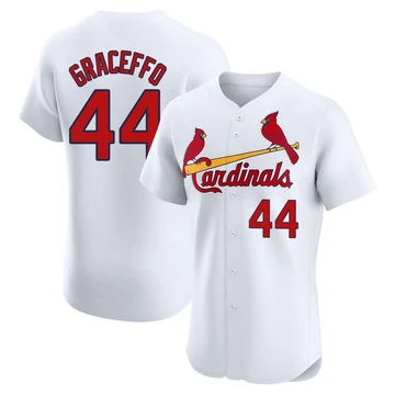 St. Louis Cardinals ＃44 Gordon Graceffo Men's Elite Home Jersey - White