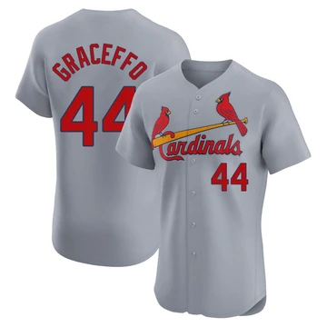 St. Louis Cardinals ＃44 Gordon Graceffo Men's Elite Road Jersey - Gray