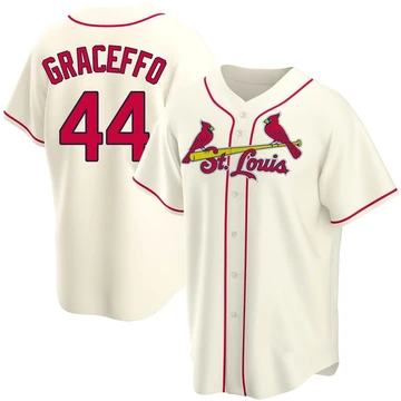 St. Louis Cardinals ＃44 Gordon Graceffo Men's Replica Alternate Jersey - Cream