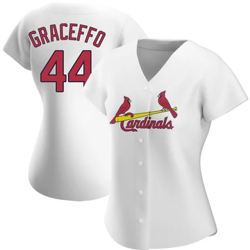 St. Louis Cardinals ＃44 Gordon Graceffo Women's Authentic Home Jersey - White
