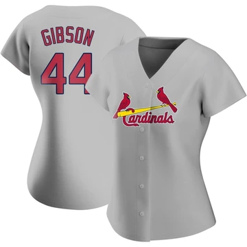 St. Louis Cardinals ＃44 Kyle Gibson Women's Authentic Road Jersey - Gray