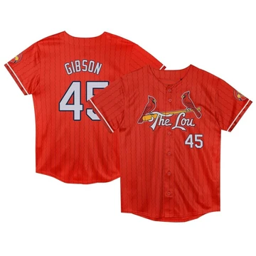 St. Louis Cardinals ＃45 Bob Gibson Men's Limited Toddler Preschool 2024 City Connect Jersey - Red