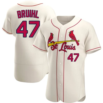St. Louis Cardinals ＃47 Justin Bruihl Men's Authentic Alternate Jersey - Cream