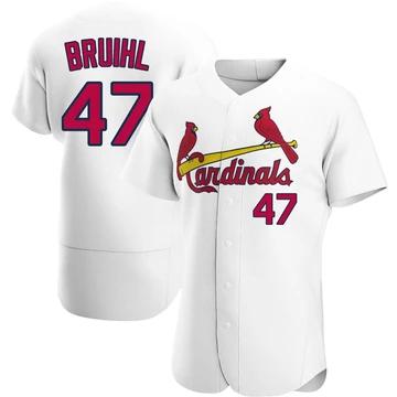 St. Louis Cardinals ＃47 Justin Bruihl Men's Authentic Home Jersey - White