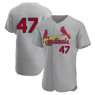 St. Louis Cardinals ＃47 Justin Bruihl Men's Authentic Road Jersey - Gray