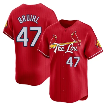 St. Louis Cardinals ＃47 Justin Bruihl Men's Limited 2024 City Connect Jersey - Red