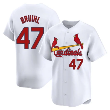 St. Louis Cardinals ＃47 Justin Bruihl Men's Limited Home Jersey - White