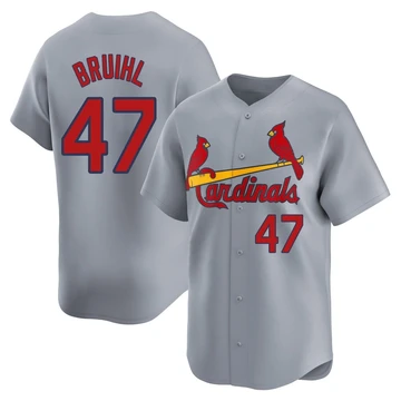 St. Louis Cardinals ＃47 Justin Bruihl Youth Limited Away Jersey - Gray