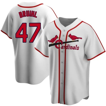 St. Louis Cardinals ＃47 Justin Bruihl Youth Limited Home Cooperstown Collection Jersey - White