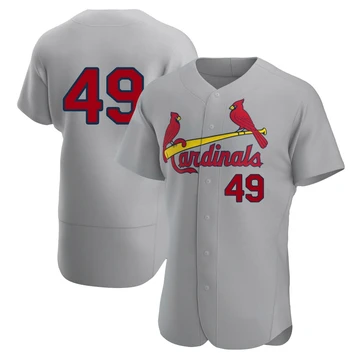 St. Louis Cardinals ＃49 Matt Svanson Men's Authentic Road Jersey - Gray