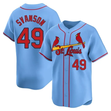 St. Louis Cardinals ＃49 Matt Svanson Youth Limited Alternate Jersey - Light Blue