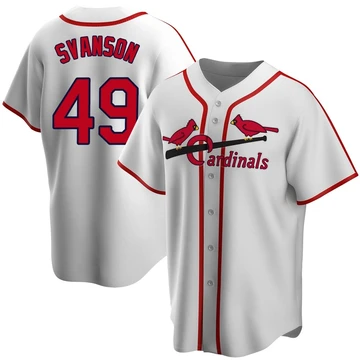 St. Louis Cardinals ＃49 Matt Svanson Youth Limited Home Cooperstown Collection Jersey - White