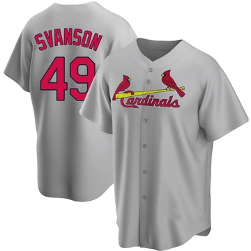 St. Louis Cardinals ＃49 Matt Svanson Youth Replica Road Jersey - Gray