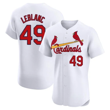 St. Louis Cardinals ＃49 Wade LeBlanc Men's Elite Home Jersey - White