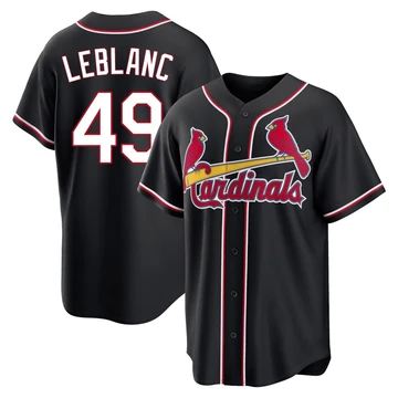 St. Louis Cardinals ＃49 Wade LeBlanc Men's Replica Fashion Out Jersey - Black