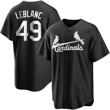 St. Louis Cardinals ＃49 Wade LeBlanc Youth Replica Jersey - Black/White