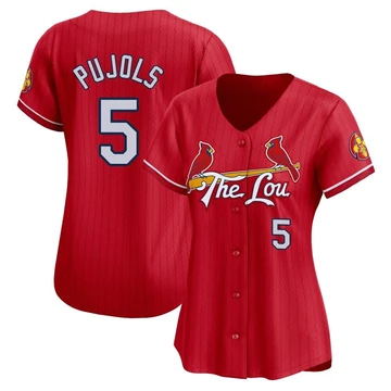 St. Louis Cardinals ＃5 Albert Pujols Women's Limited 2024 City Connect Jersey - Red