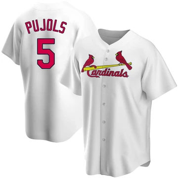 St. Louis Cardinals ＃5 Albert Pujols Youth Replica Home Jersey - White
