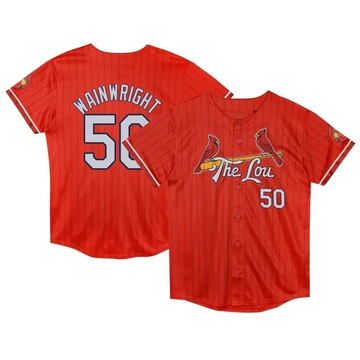 St. Louis Cardinals ＃50 Adam Wainwright Men's Limited Toddler Preschool 2024 City Connect Jersey - Red