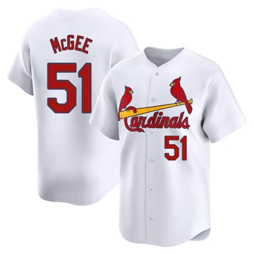 St. Louis Cardinals ＃51 Willie McGee Men's Limited Home Jersey - White