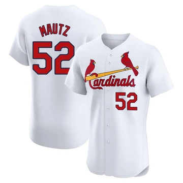 St. Louis Cardinals ＃52 Brycen Mautz Men's Elite Home Jersey - White