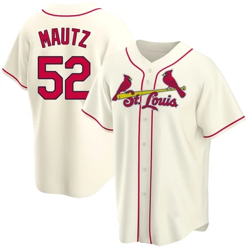 St. Louis Cardinals ＃52 Brycen Mautz Men's Replica Alternate Jersey - Cream