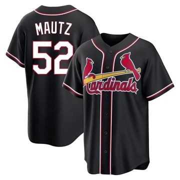 St. Louis Cardinals ＃52 Brycen Mautz Men's Replica Fashion Out Jersey - Black