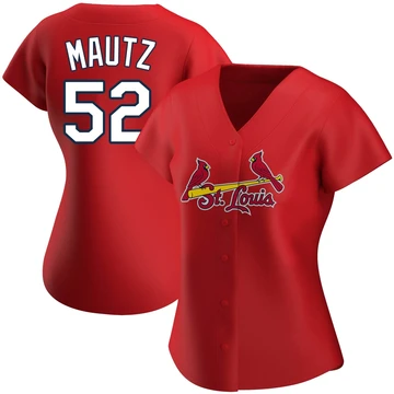 St. Louis Cardinals ＃52 Brycen Mautz Women's Authentic Alternate Jersey - Red