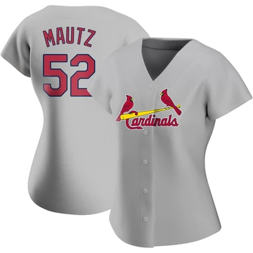 St. Louis Cardinals ＃52 Brycen Mautz Women's Authentic Road Jersey - Gray